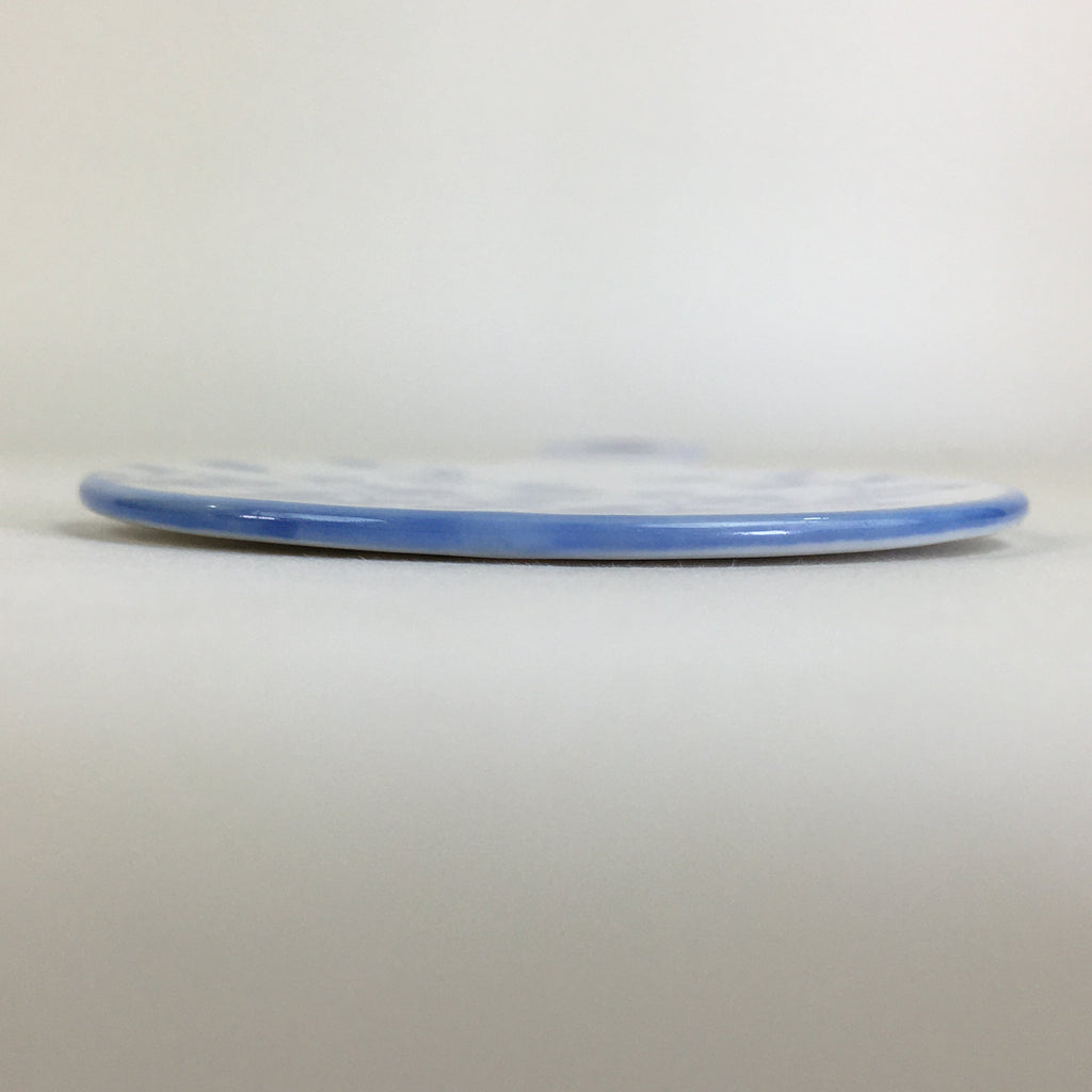 Japanese Rice Scoop Kutani ware Porcelain Shamoji Vtg Blue Sometsuke PP912