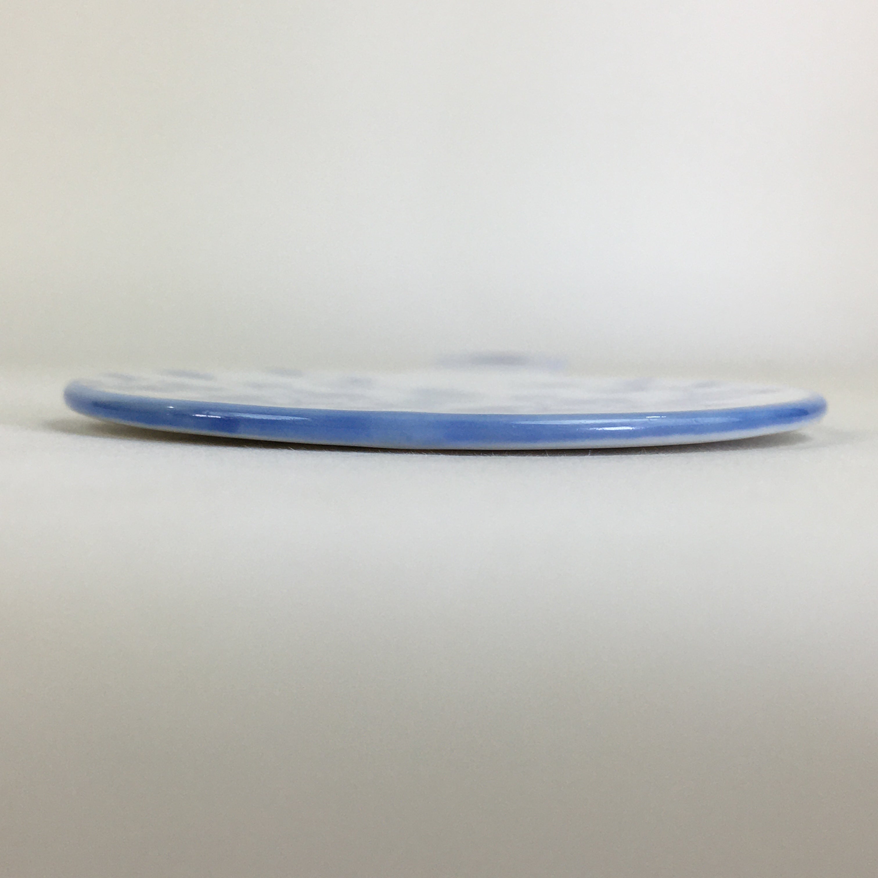 Japanese Rice Scoop Kutani ware Porcelain Shamoji Vtg Blue Sometsuke PP912