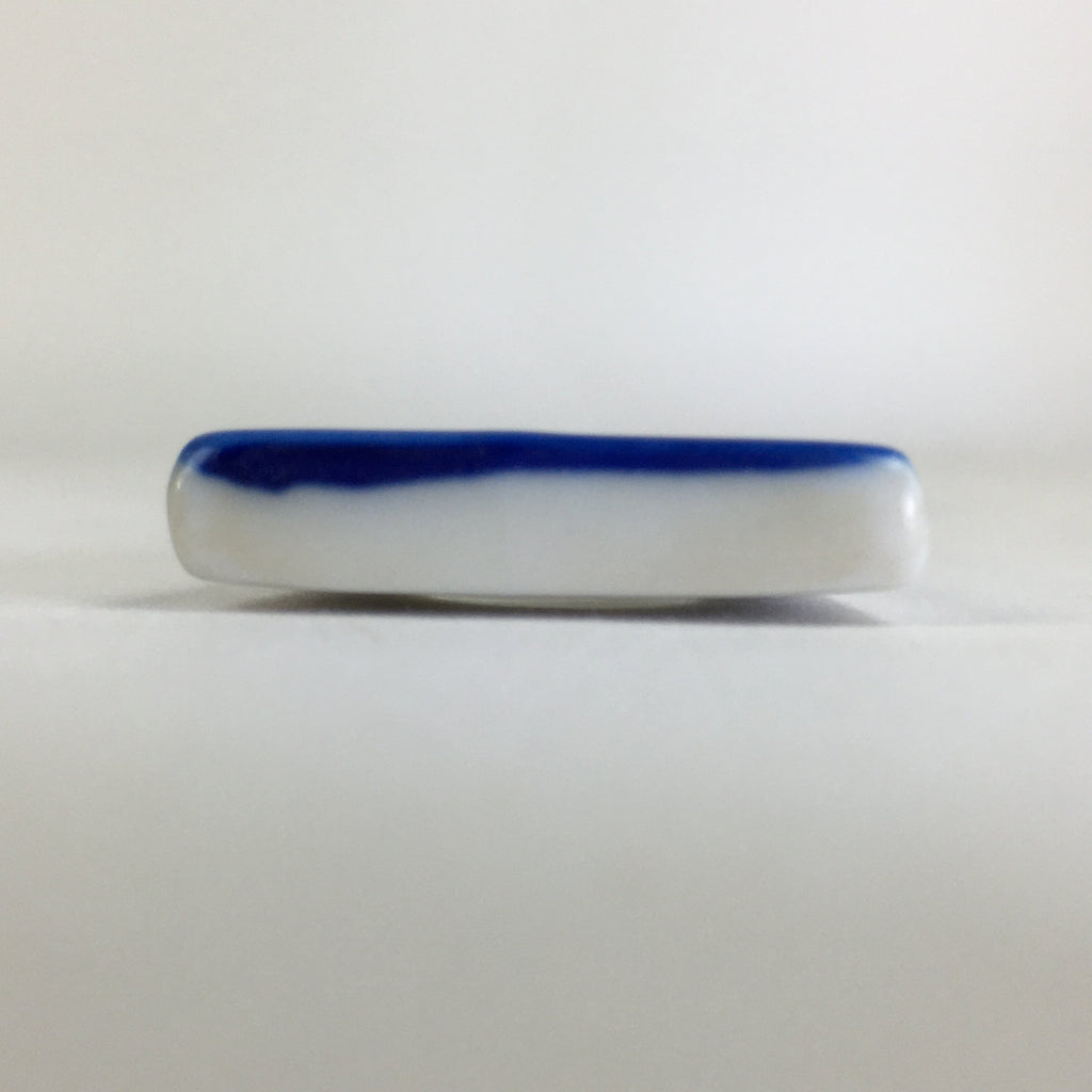 Japanese Rice Scoop Kutani ware Porcelain Shamoji Vtg Blue Sometsuke PP912