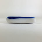 Japanese Rice Scoop Kutani ware Porcelain Shamoji Vtg Blue Sometsuke PP912