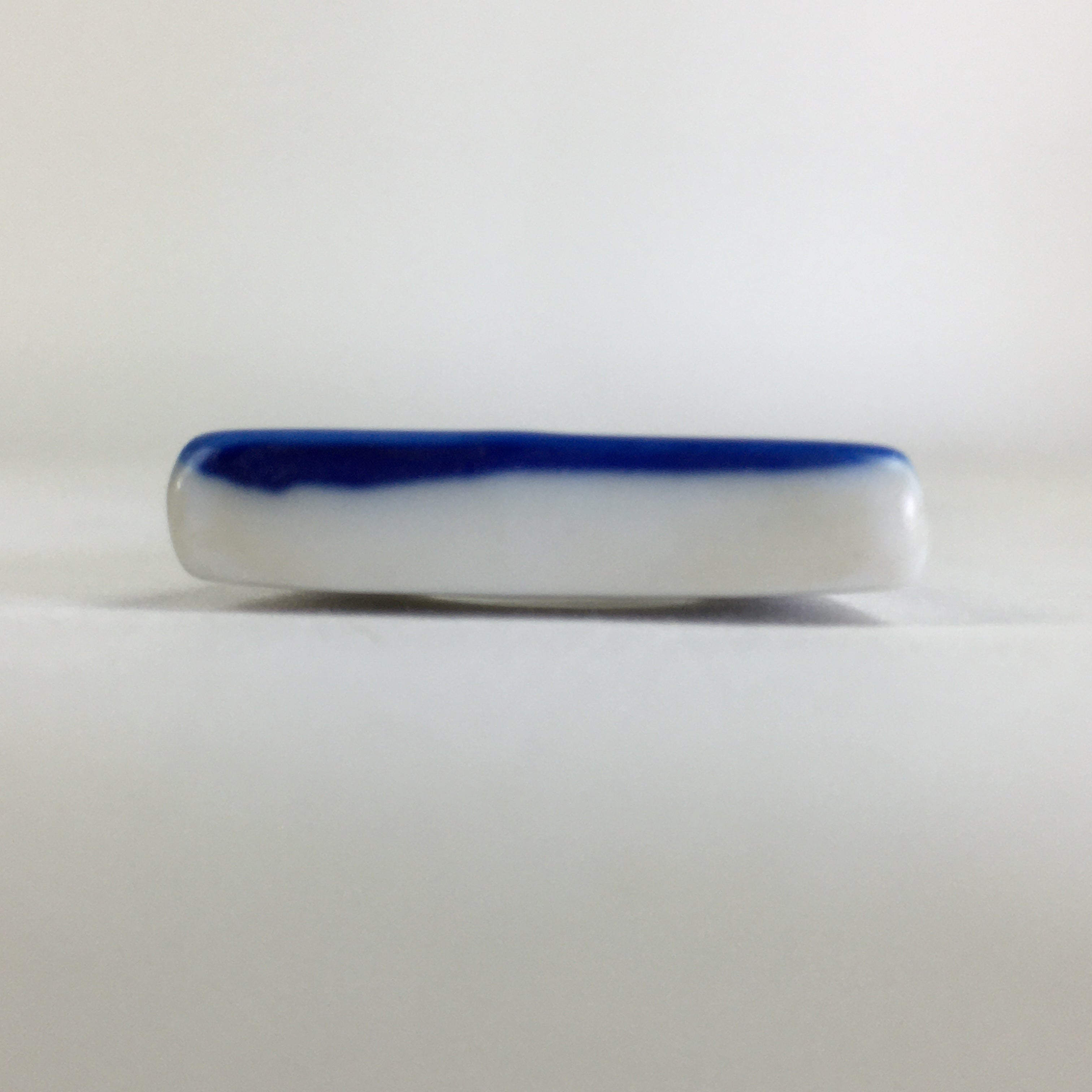Japanese Rice Scoop Kutani ware Porcelain Shamoji Vtg Blue Sometsuke PP912