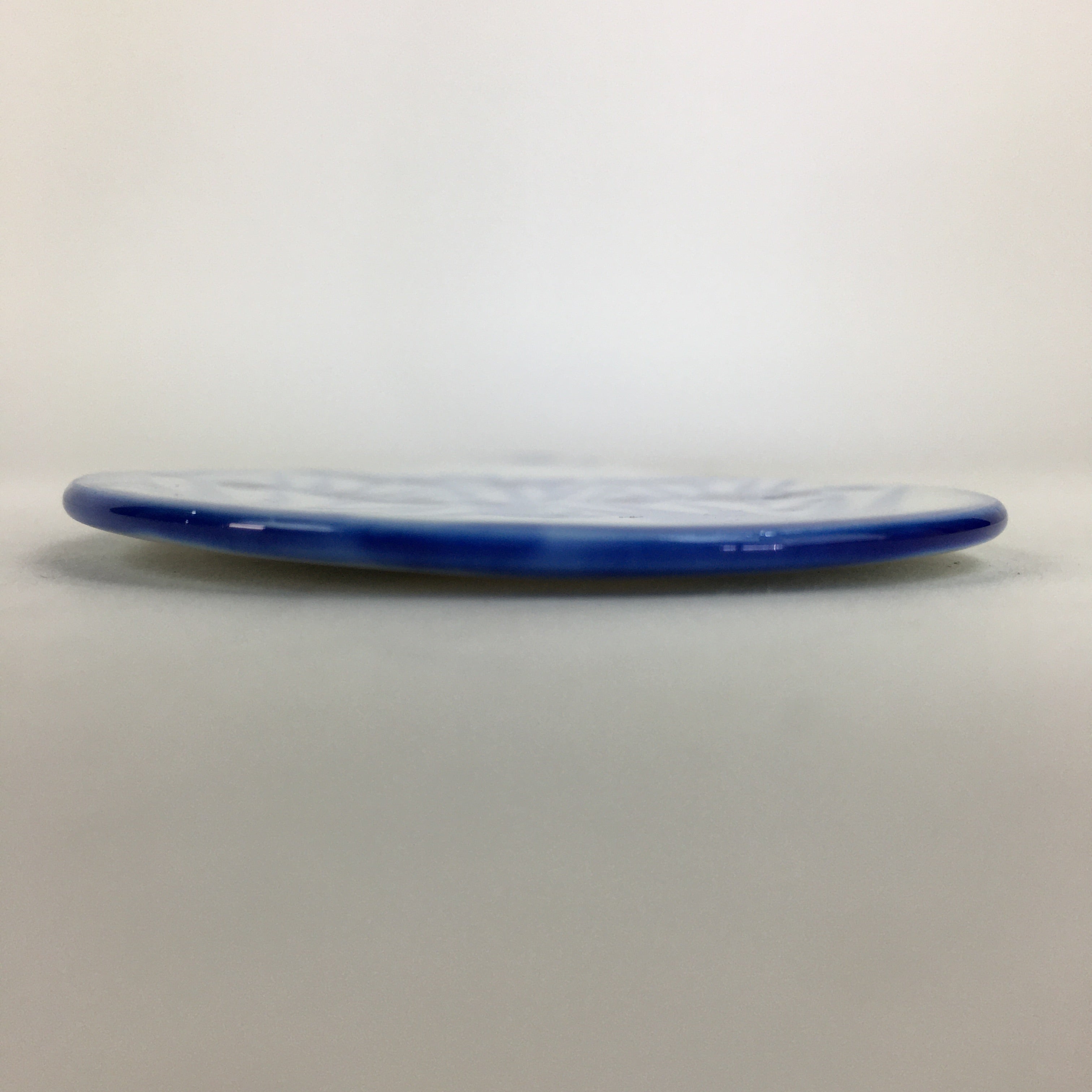 Japanese Rice Scoop Kutani ware Porcelain Shamoji Vtg Blue Sometsuke PP913