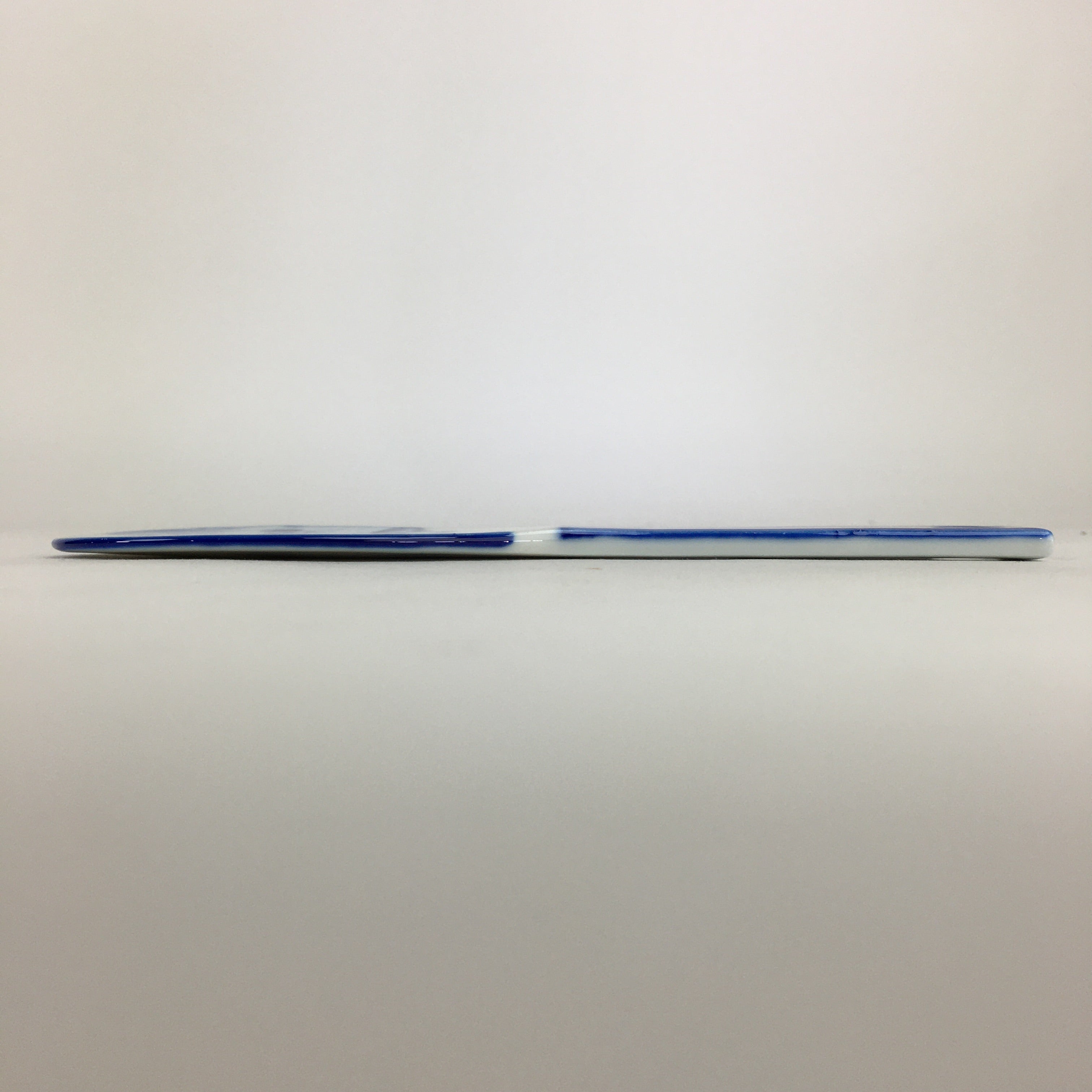 Japanese Rice Scoop Kutani ware Porcelain Shamoji Vtg Blue Sometsuke PP913