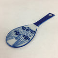 Japanese Rice Scoop Kutani ware Porcelain Shamoji Vtg Blue Sometsuke PP913