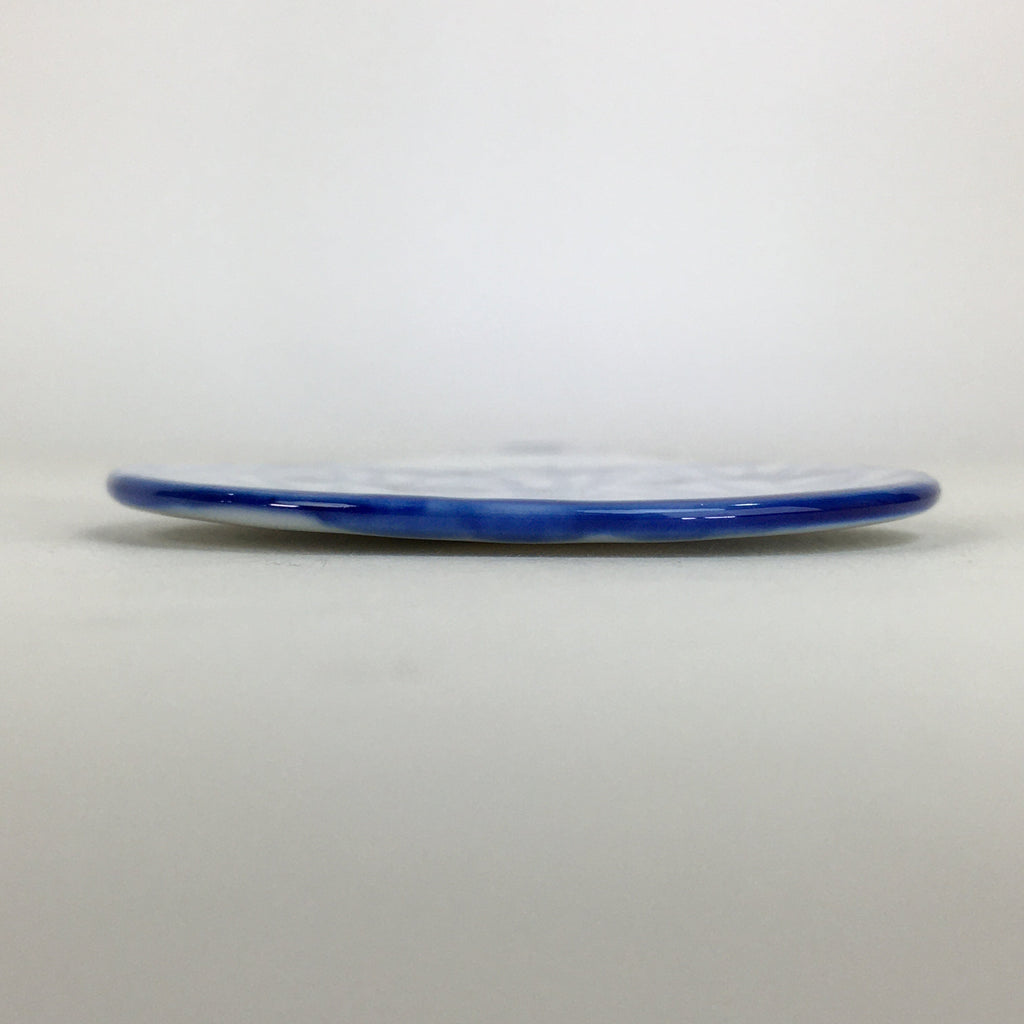 Japanese Rice Scoop Kutani ware Porcelain Shamoji Vtg Blue Sometsuke PP914