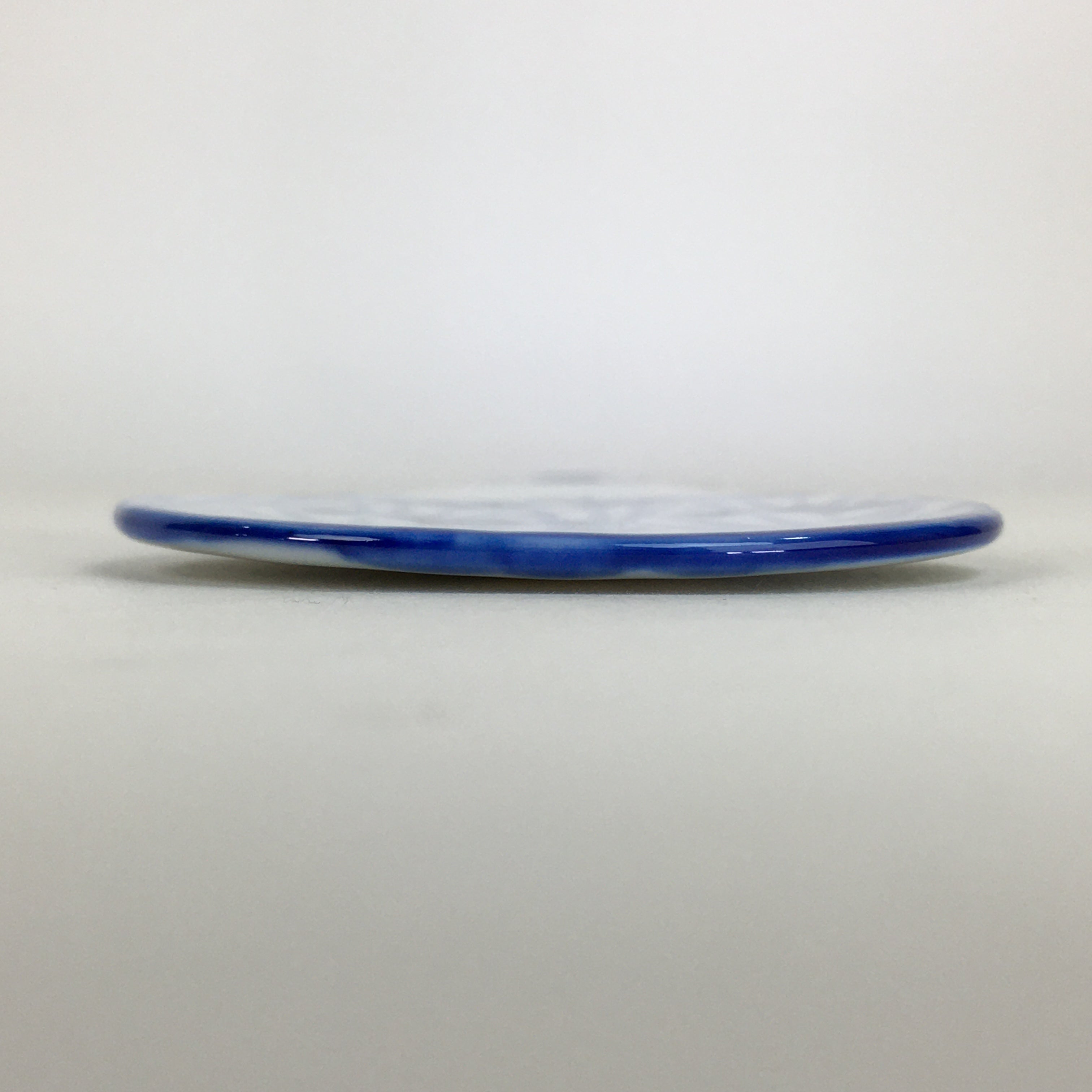 Japanese Rice Scoop Kutani ware Porcelain Shamoji Vtg Blue Sometsuke PP914