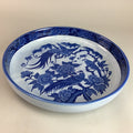 Japanese Round Sometsuke Porcelain Charger Vtg Serving Plate Floral PT270