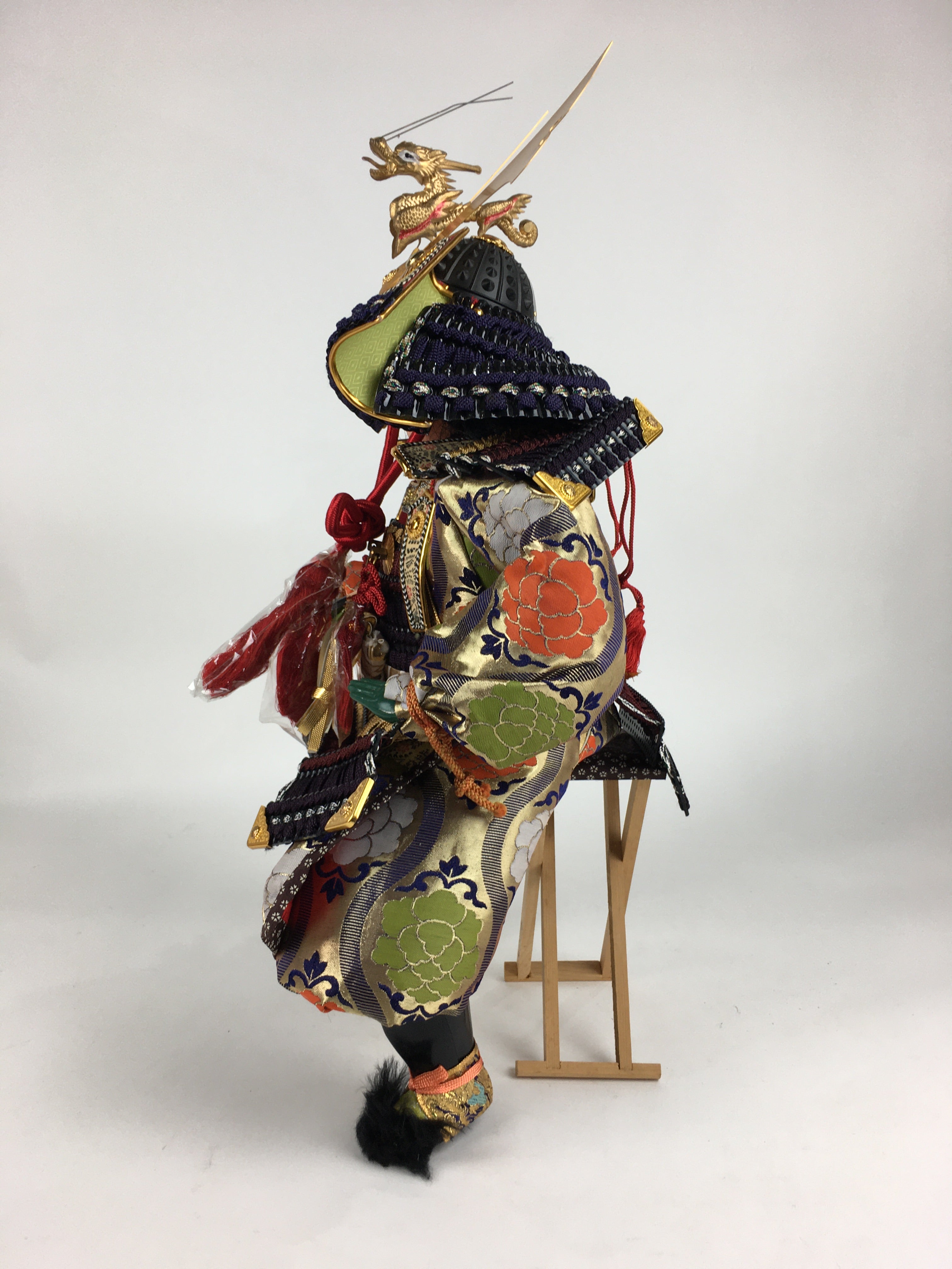 Japanese Samurai Doll Gogatsu Ningyo Kabuto Vtg Boy's Day Festival ID424
