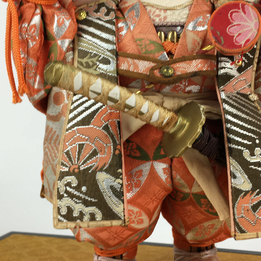 Japanese Samurai Doll Hina Ningyo Vtg Boy's Day Festival Figurine Okimono ID430