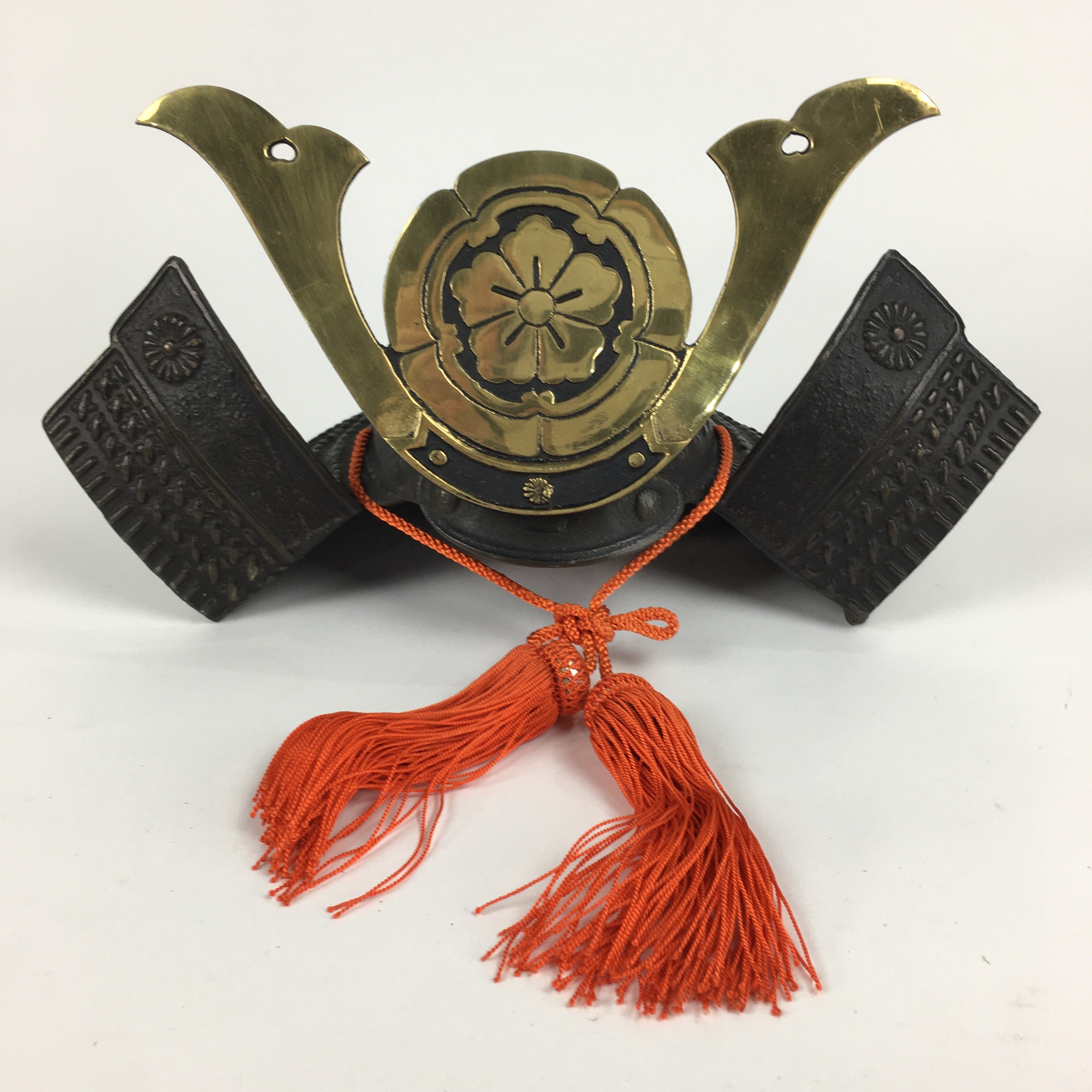 Japanese Samurai Helmet Iron Kabuto Vtg Boy's Festival Armor Yoroi Ningyo ID415