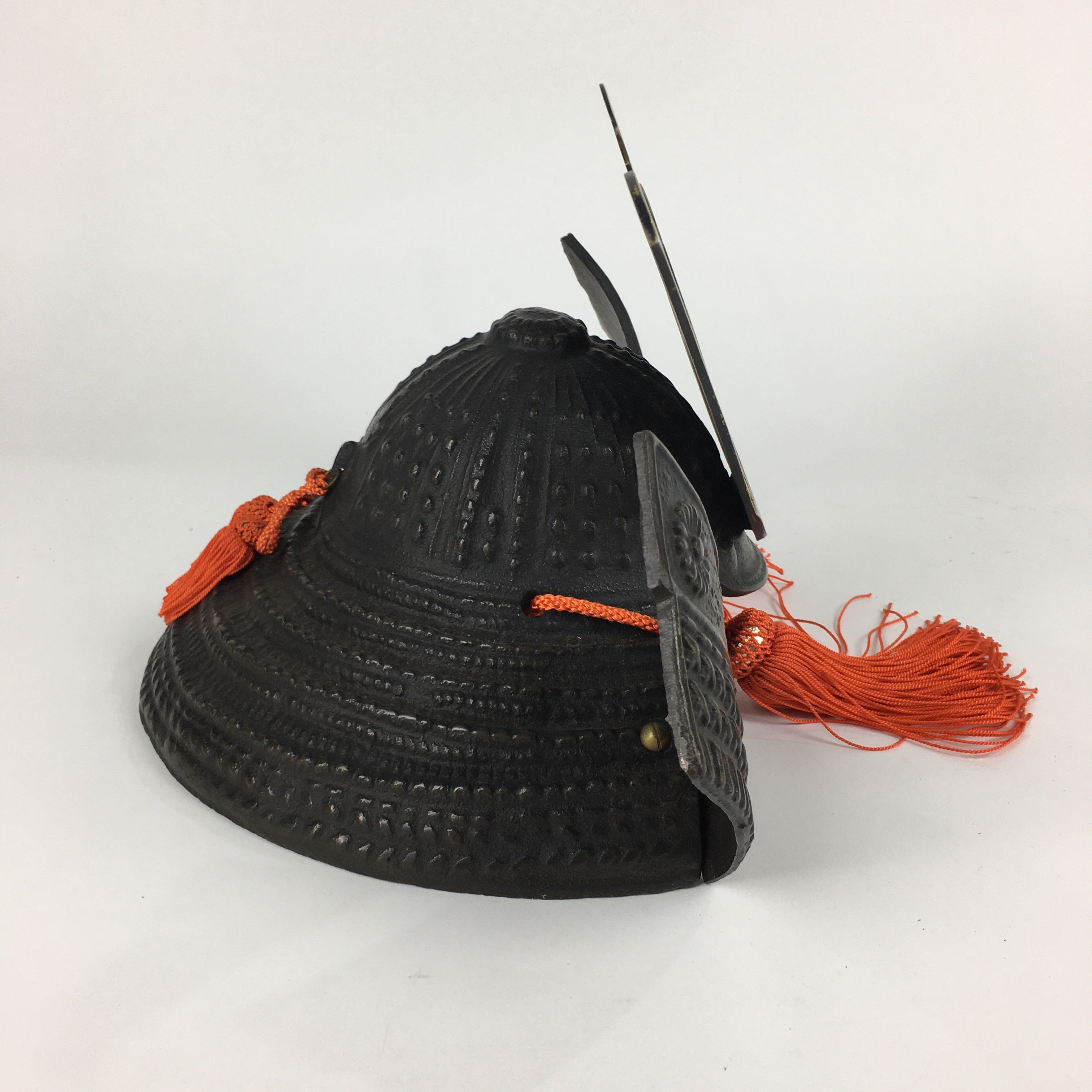 Japanese Samurai Helmet Iron Kabuto Vtg Boy's Festival Armor Yoroi Ningyo ID415