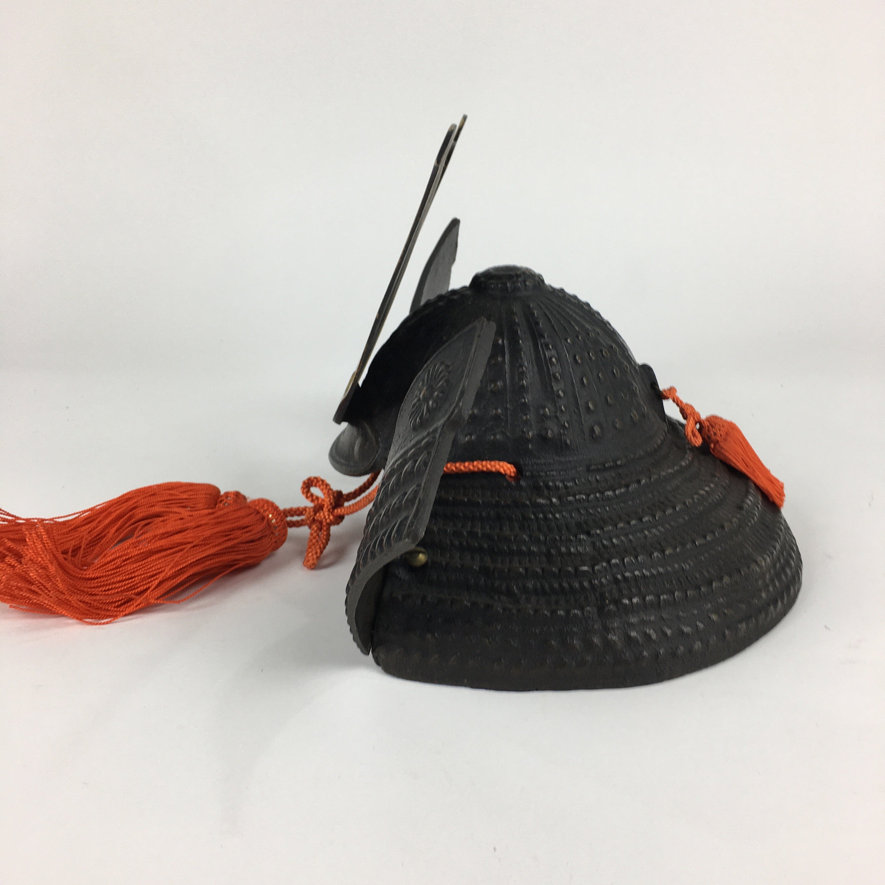 Japanese Samurai Helmet Iron Kabuto Vtg Boy's Festival Armor Yoroi Ningyo ID415