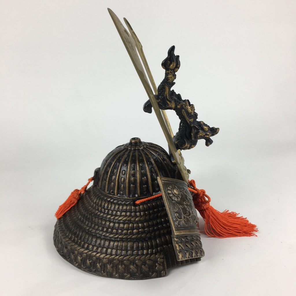 Japanese Samurai Helmet Iron Kabuto Vtg Boy's Festival Armor Yoroi Ningyo ID416