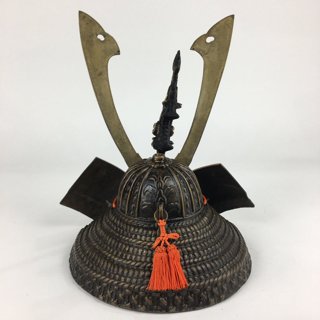 Japanese Samurai Helmet Iron Kabuto Vtg Boy's Festival Armor Yoroi Ningyo ID416