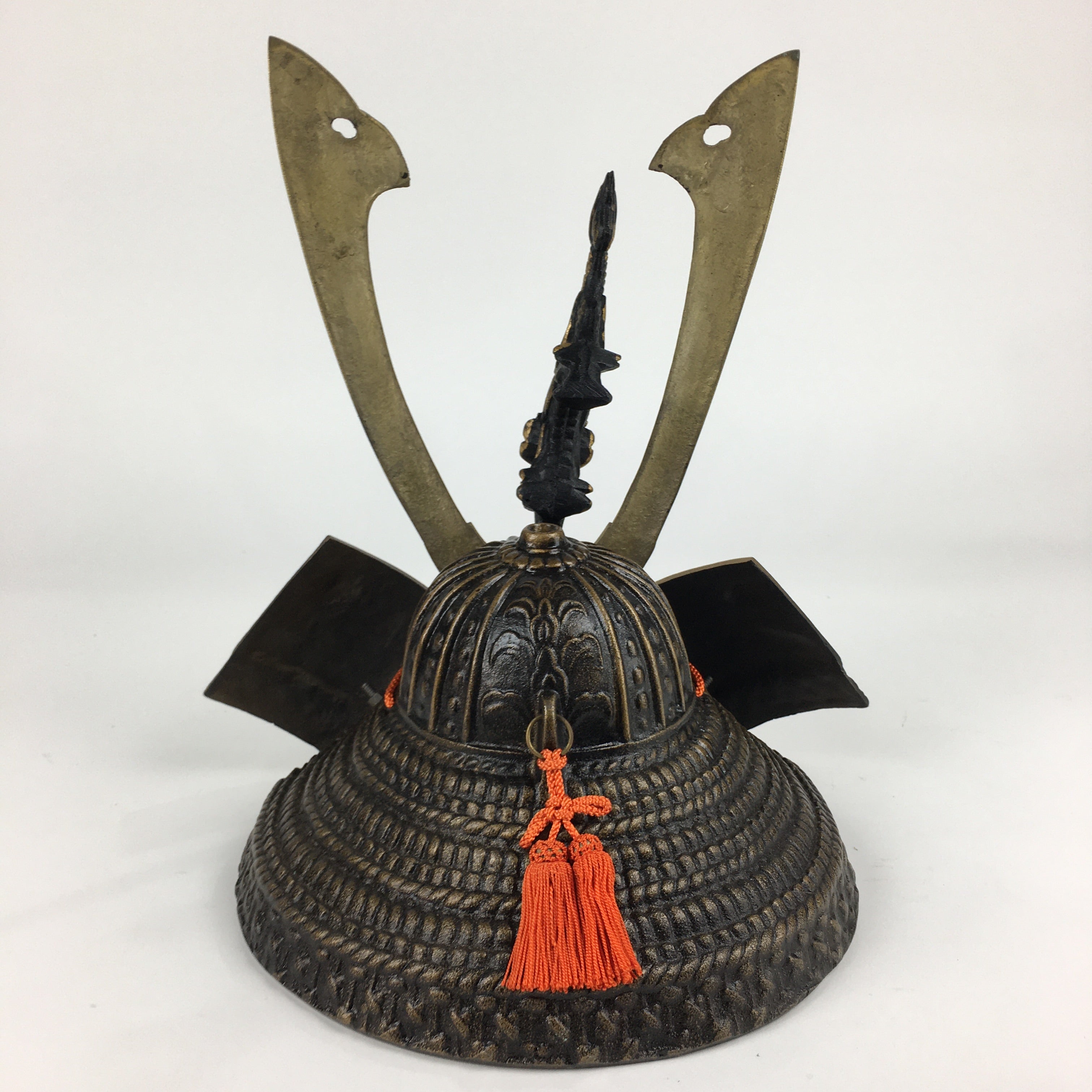 Japanese Samurai Helmet Iron Kabuto Vtg Boy's Festival Armor Yoroi Ningyo ID416