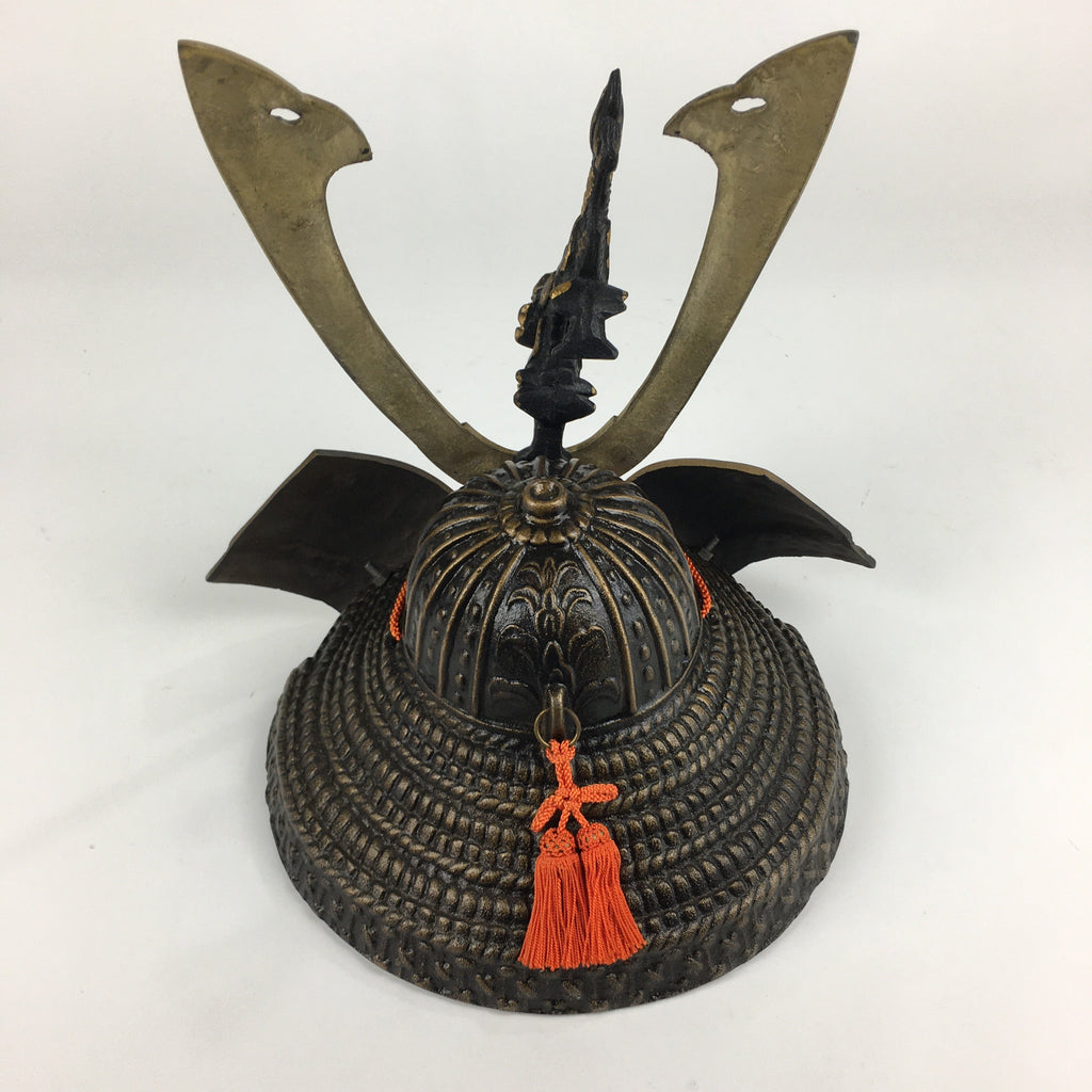 Japanese Samurai Helmet Iron Kabuto Vtg Boy's Festival Armor Yoroi Ningyo ID416