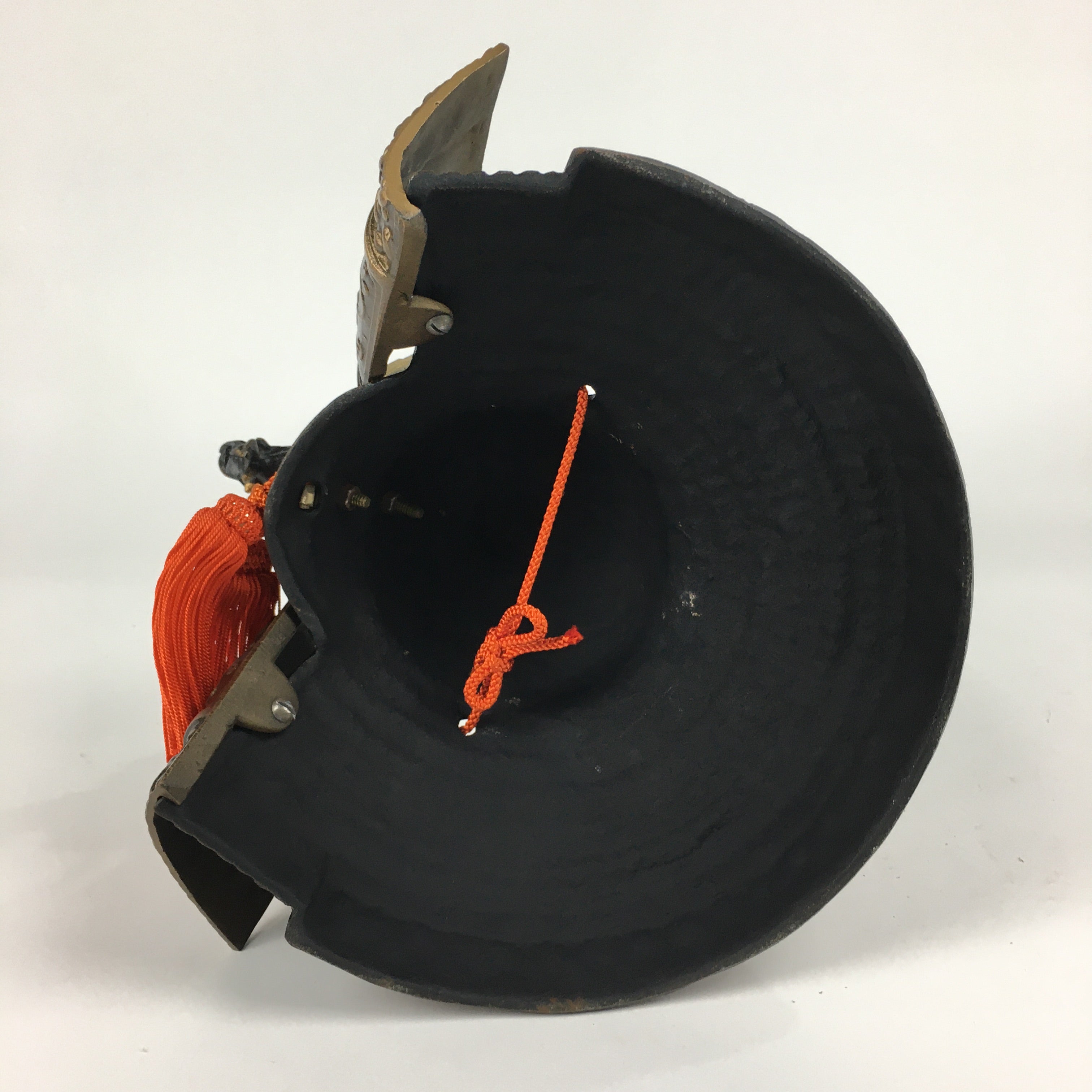 Japanese Samurai Helmet Iron Kabuto Vtg Boy's Festival Armor Yoroi Ningyo ID416