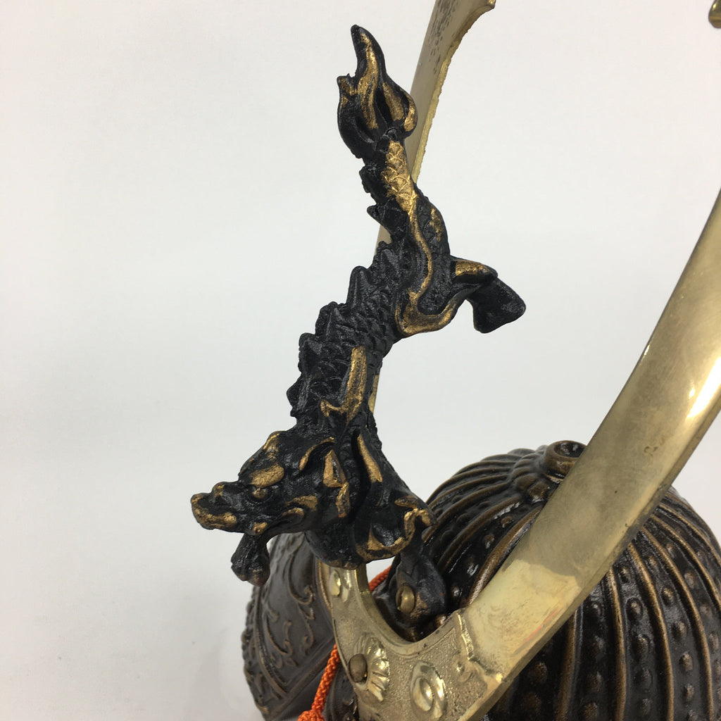 Japanese Samurai Helmet Iron Kabuto Vtg Boy's Festival Armor Yoroi Ningyo ID416