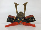 Japanese Samurai Helmet Kabuto Vtg Boy's Festival Armor Decoration Black Gold ID