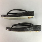 Japanese Sandals Zori Kimono Accessory Vtg Imitation Crocodile Leather J815