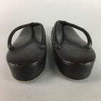 Japanese Sandals Zori Kimono Accessory Vtg Imitation Crocodile Leather J815