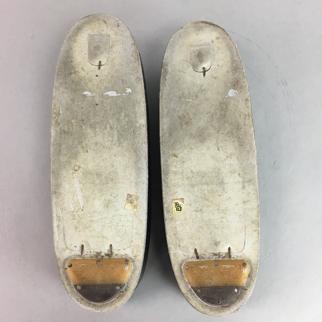 Japanese Sandals Zori Kimono Accessory Vtg Imitation Crocodile Leather J815