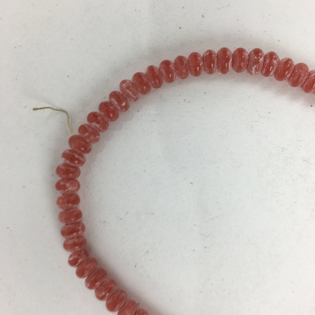 Japanese Sango Coral Buddhist Prayer Beads Vtg Red Juzu Rosary Bracelet JZ69