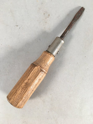Japanese Screwdriver Carpentry Vtg Woodworking Minus Tool 14.3cm Blade 4mm T153