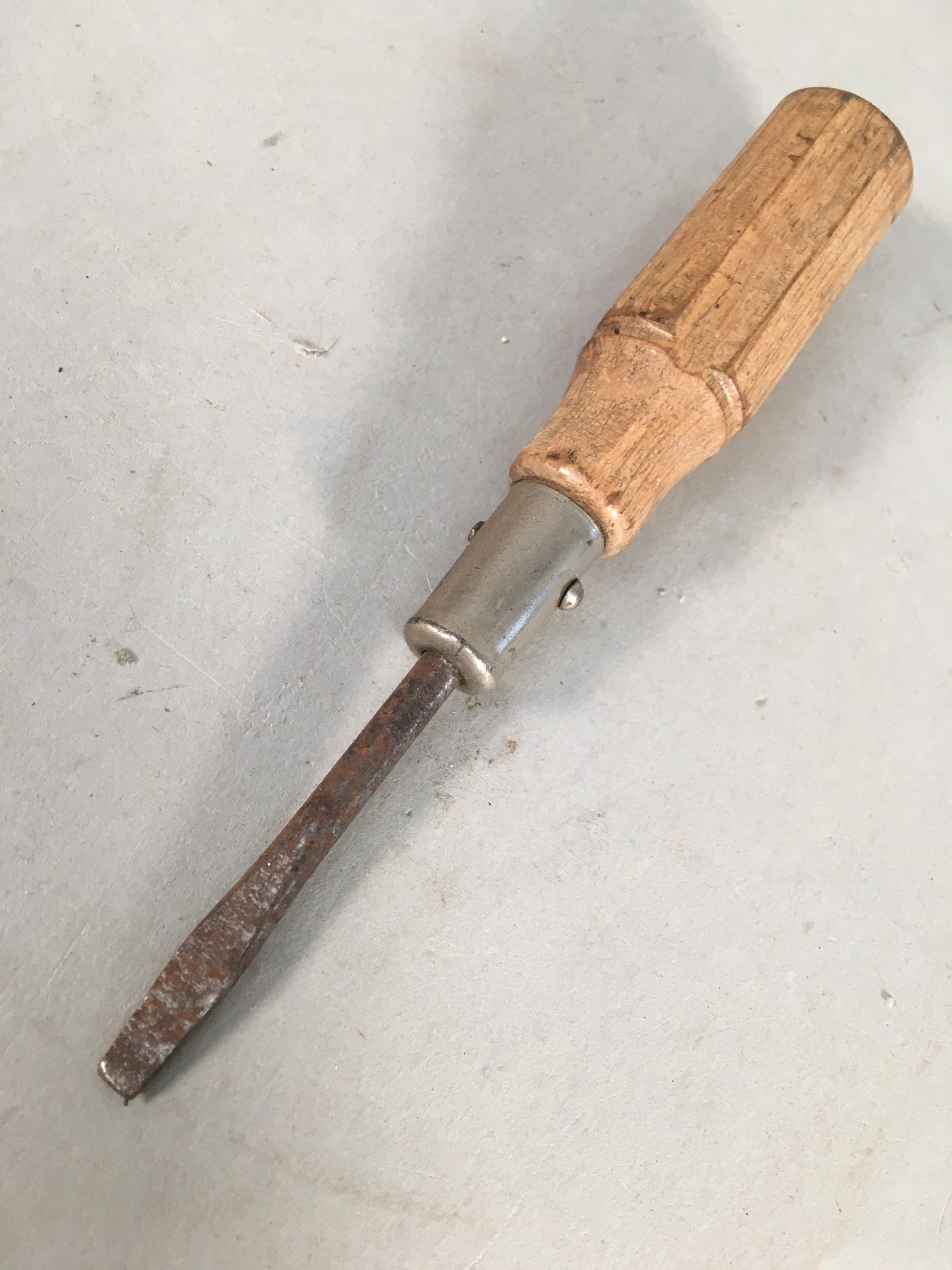 Japanese Screwdriver Carpentry Vtg Woodworking Minus Tool 14.3cm Blade 4mm T153
