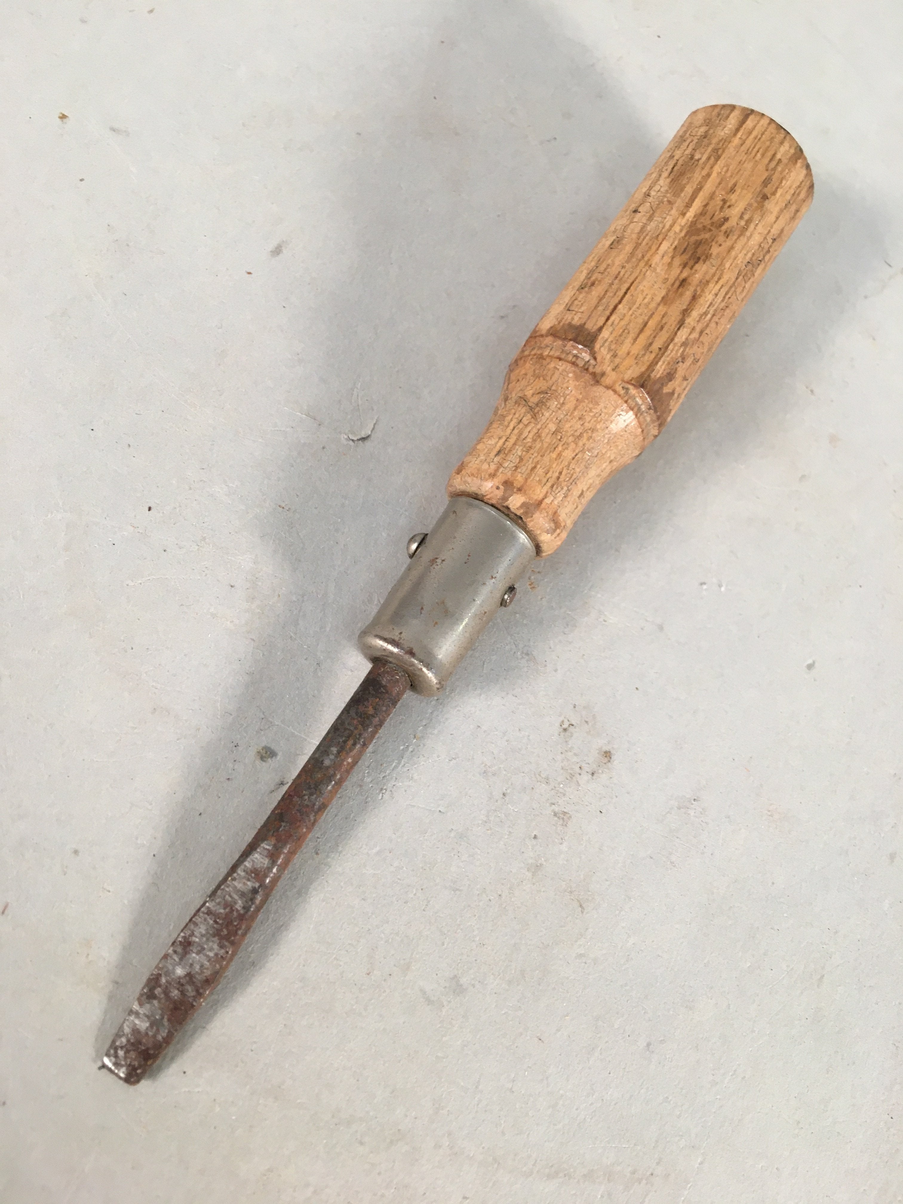 Japanese Screwdriver Carpentry Vtg Woodworking Minus Tool 14.3cm Blade 4mm T153