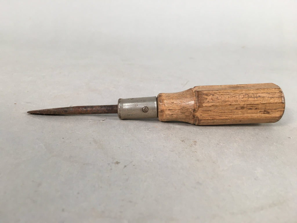 Japanese Screwdriver Carpentry Vtg Woodworking Minus Tool 14.3cm Blade 4mm T153