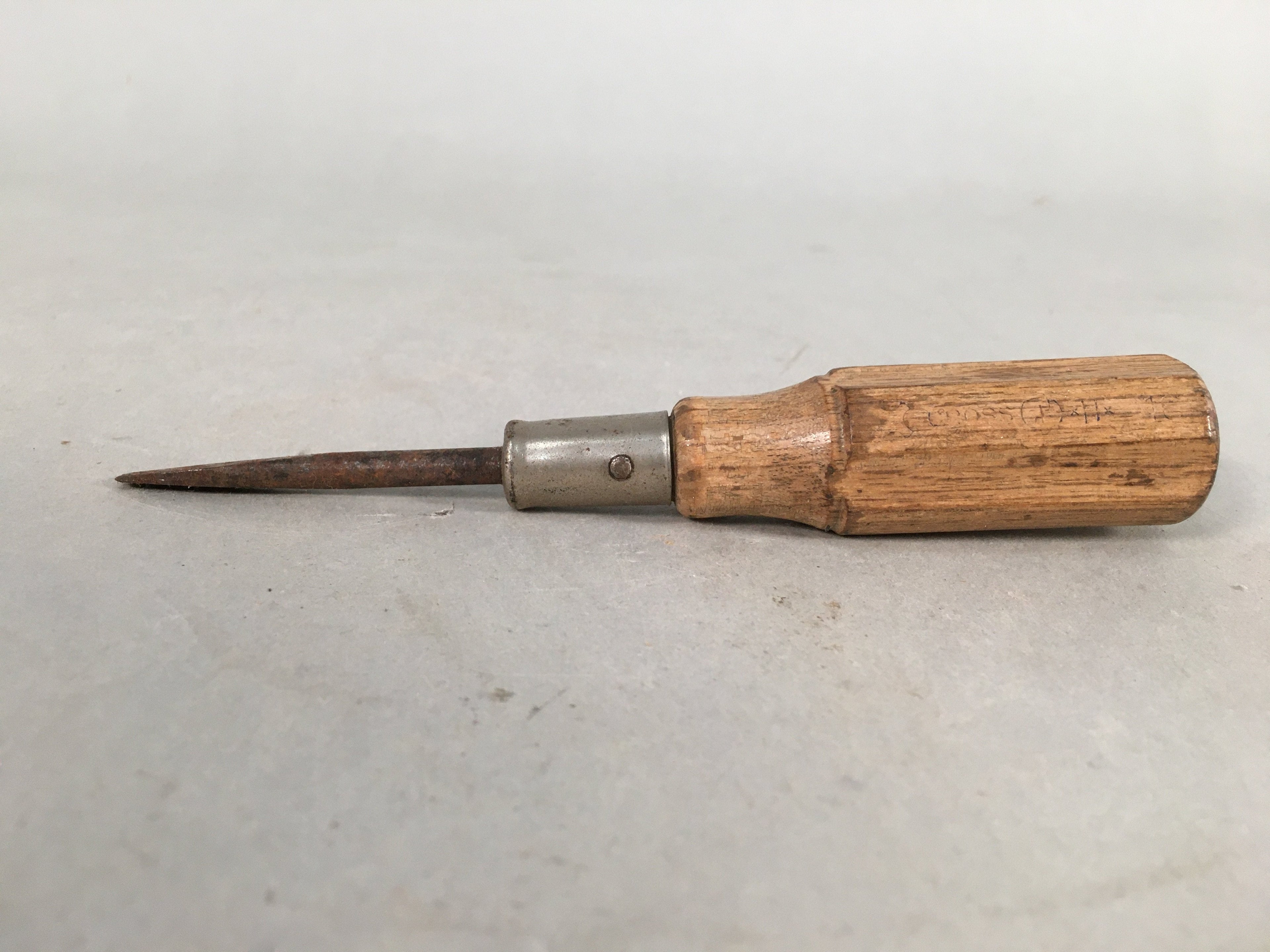 Japanese Screwdriver Carpentry Vtg Woodworking Minus Tool 14.3cm Blade 4mm T153