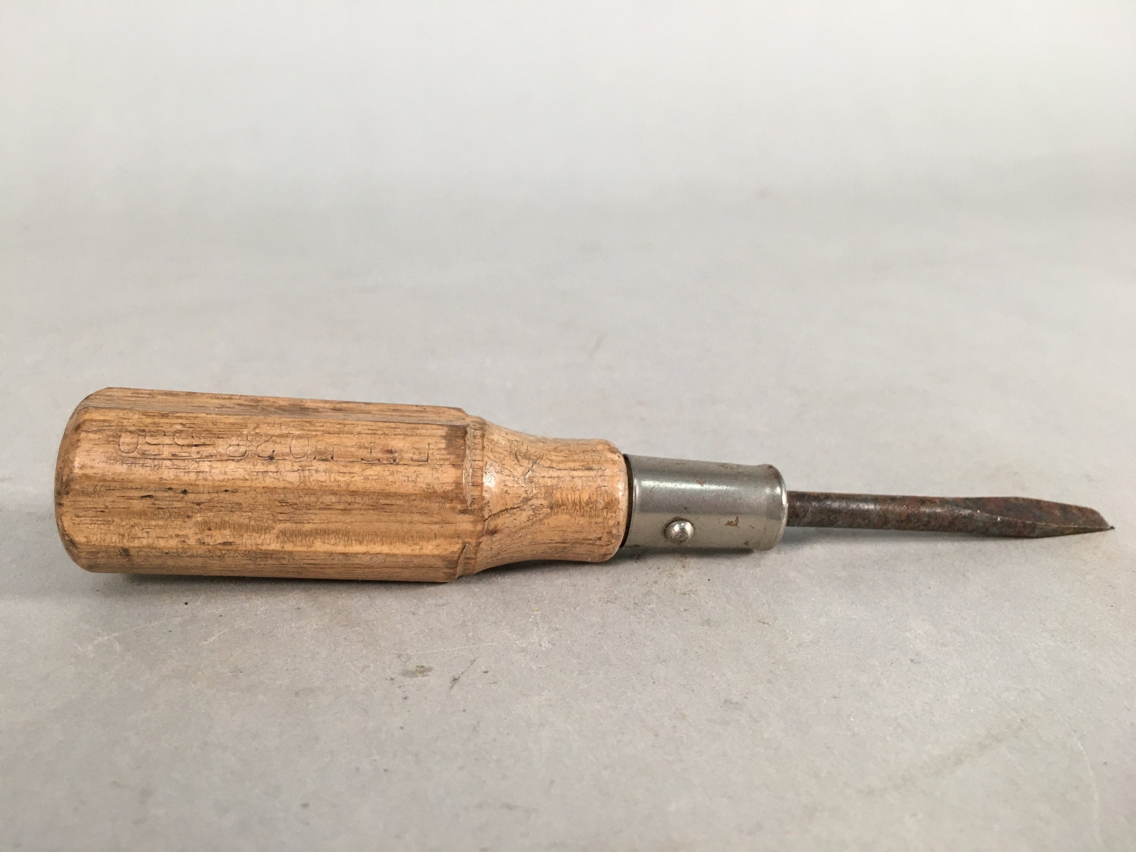 Japanese Screwdriver Carpentry Vtg Woodworking Minus Tool 14.3cm Blade 4mm T153