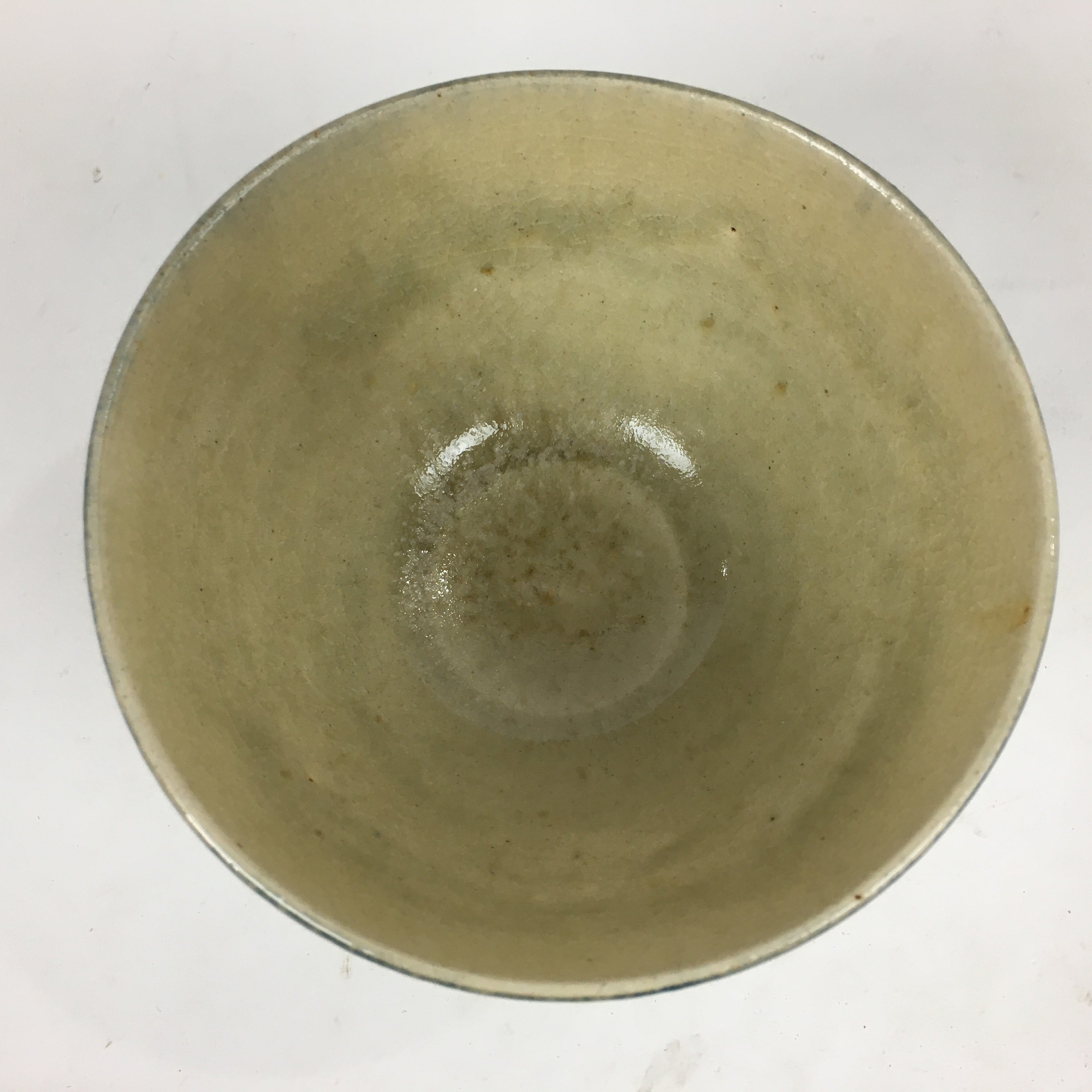 Japanese Seto Ware Ceramic Green Tea Bowl Vtg Chawan Boxed Pottery PX602