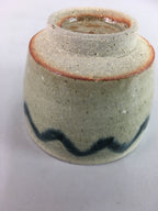 Japanese Seto Ware Ceramic Teacup Yunomi Vtg Pottery Crackle glaze PT57