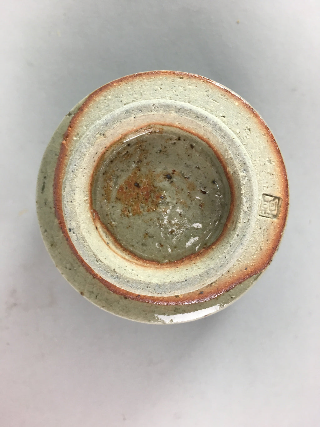 Japanese Seto Ware Ceramic Teacup Yunomi Vtg Pottery Crackle glaze PT58