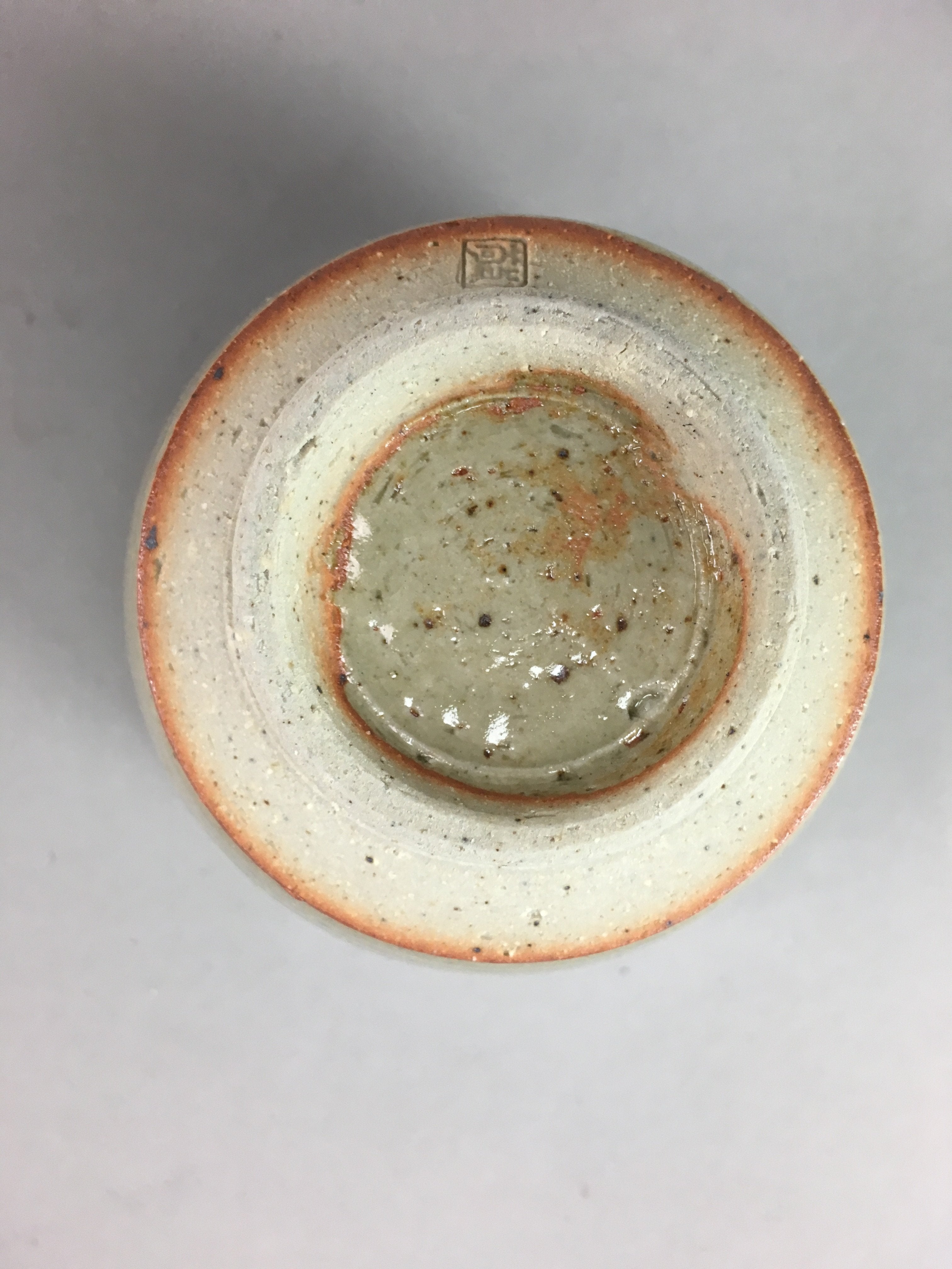 Japanese Seto Ware Ceramic Teacup Yunomi Vtg Pottery Crackle glaze PT61