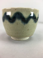 Japanese Seto Ware Ceramic Teacup Yunomi Vtg Pottery Crackle glaze PT61