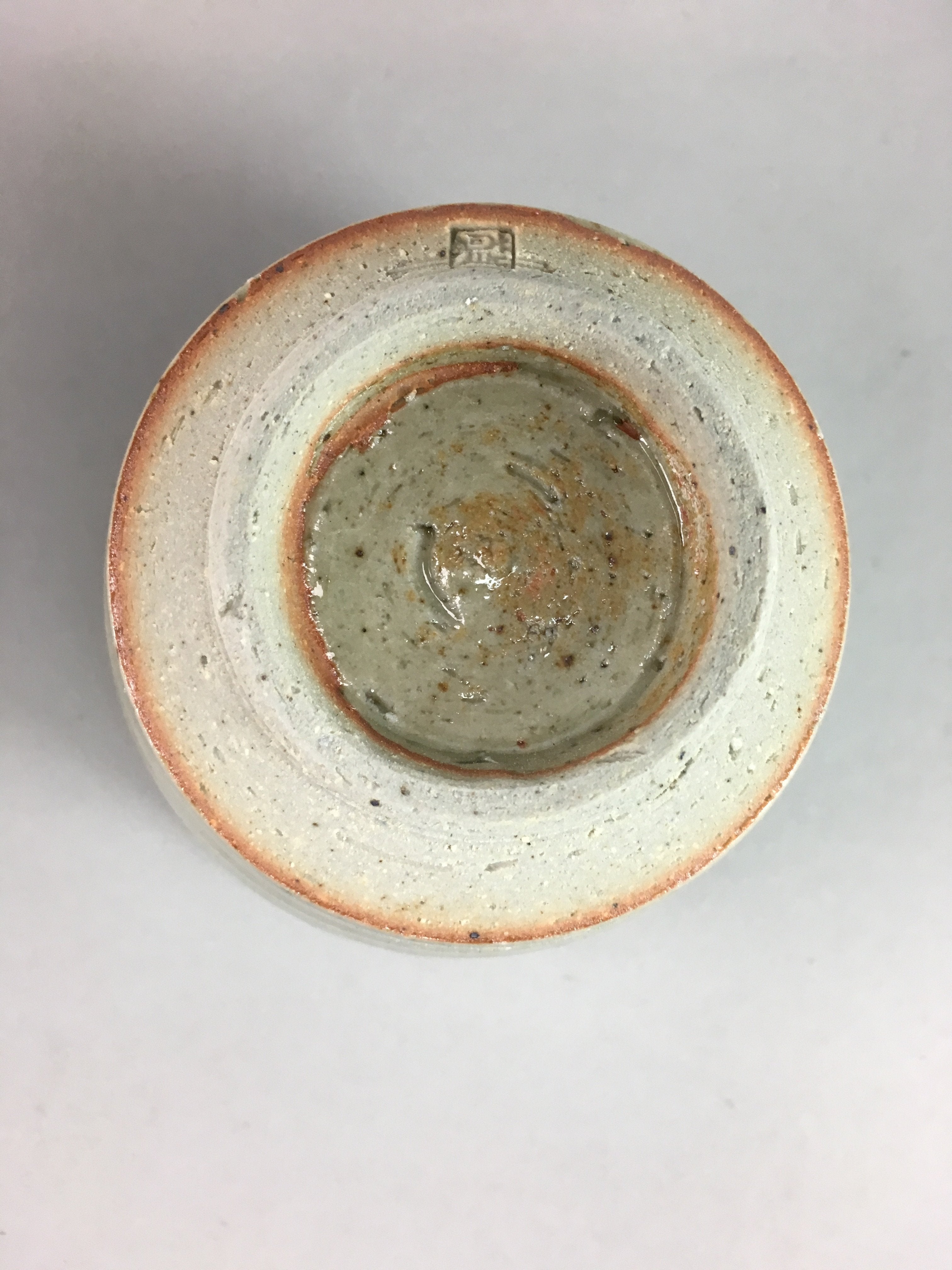 Japanese Seto Ware Ceramic Teacup Yunomi Vtg Pottery Crackle glaze PT62