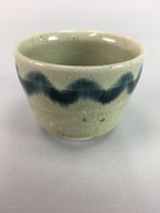Japanese Seto Ware Ceramic Teacup Yunomi Vtg Pottery Crackle glaze PT62