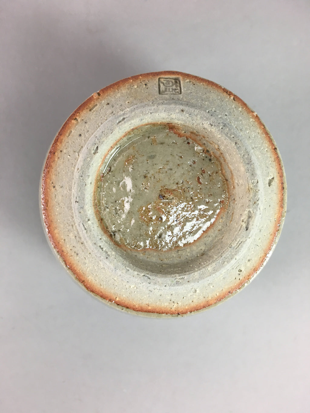 Japanese Seto Ware Ceramic Teacup Yunomi Vtg Pottery Crackle glaze PT63