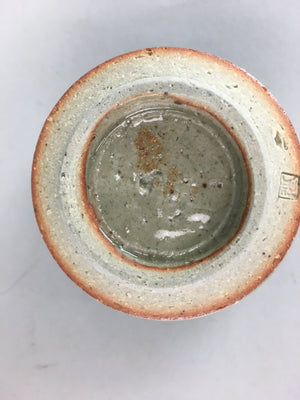 Japanese Seto Ware Ceramic Teacup Yunomi Vtg Pottery Crackle glaze PT64