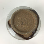Japanese Seto ware Sake cup Vtg Wooden Box Butterfly Guinomi Sakazuki PX590