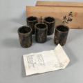 Japanese Setoware Teacup Set 5pc Vtg Box Yunomi Sencha Bancha PX538