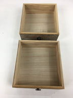 Japanese Sewing Box Brown Wooden Vtg Haribako Chest Tansu 2 Drawers T270