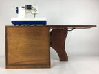 Japanese Sewing Machine And Wood Box Vtg Open-Top Table 3 Drawers Haribako T313