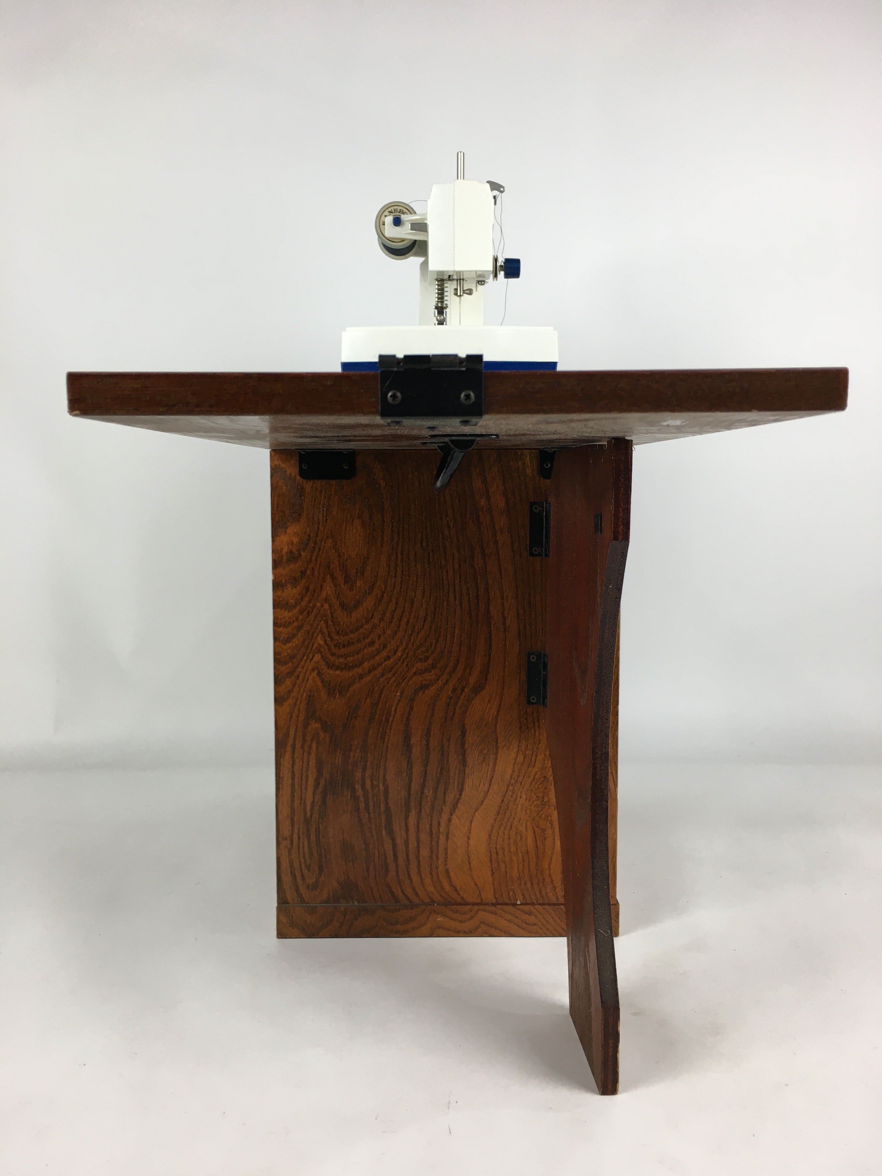 Japanese Sewing Machine And Wood Box Vtg Open-Top Table 3 Drawers Haribako T313
