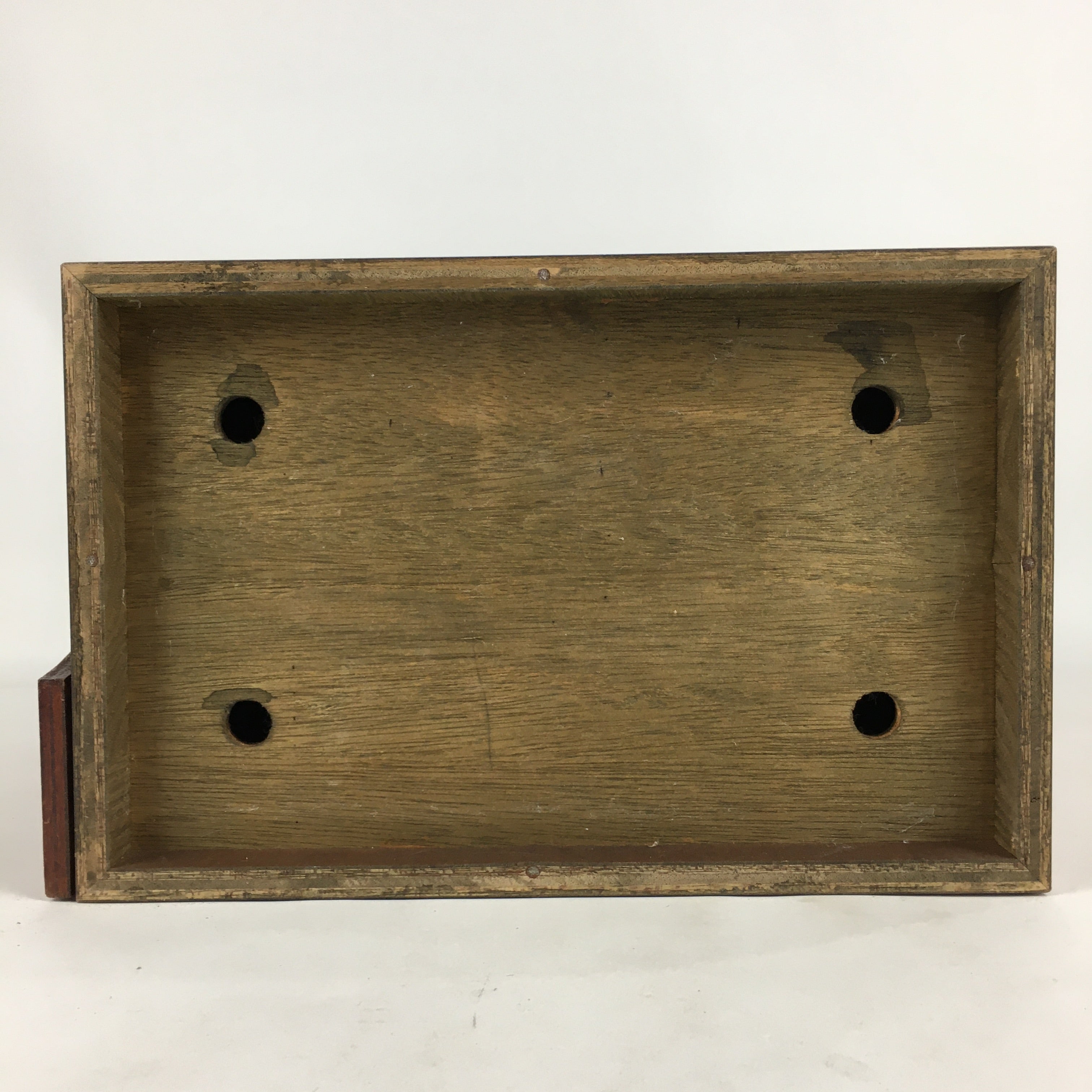 Japanese Sewing Machine And Wood Box Vtg Open-Top Table 3 Drawers Haribako T313