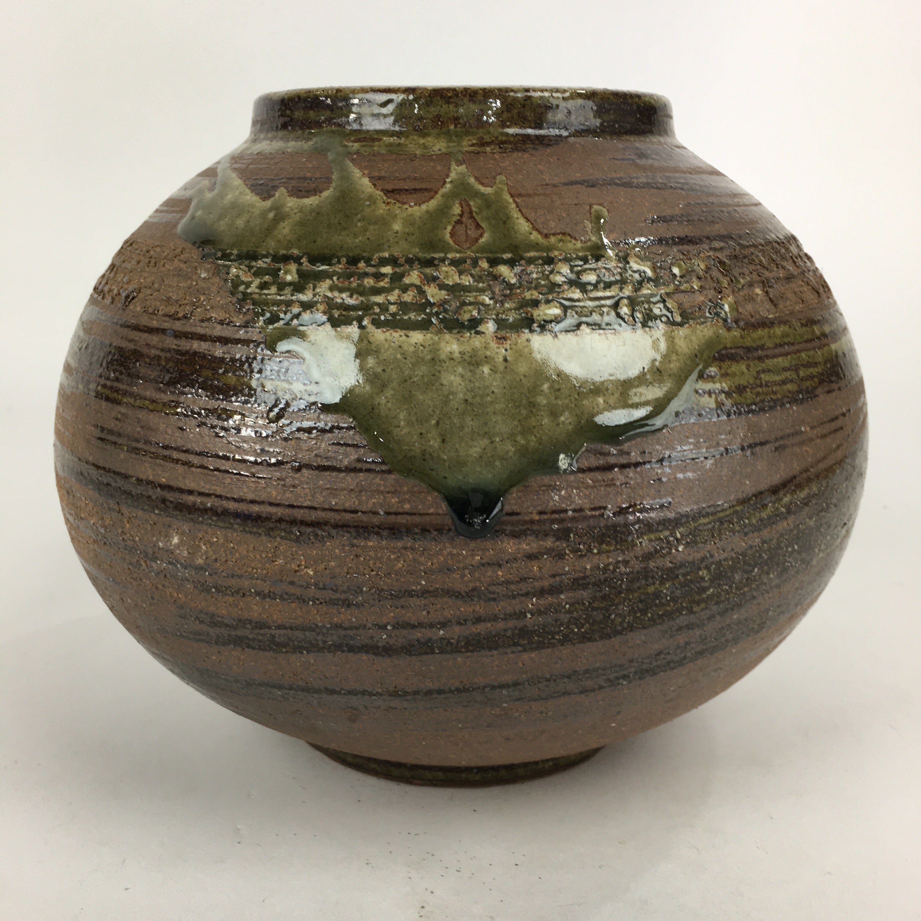 Japanese Shigaraki Ceramic Flower Vase Vtg Kabin Ikebana Arrangement FV966
