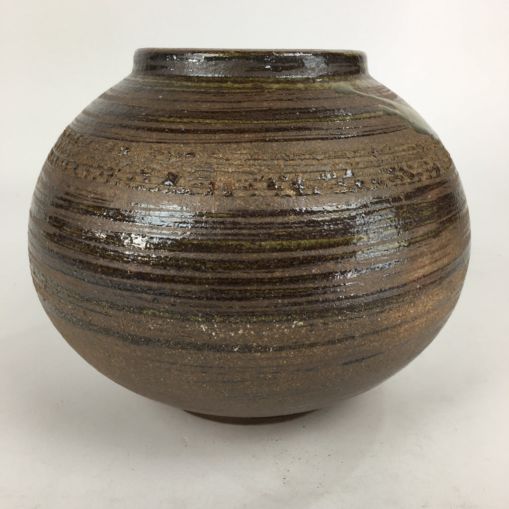 Japanese Shigaraki Ceramic Flower Vase Vtg Kabin Ikebana Arrangement FV966